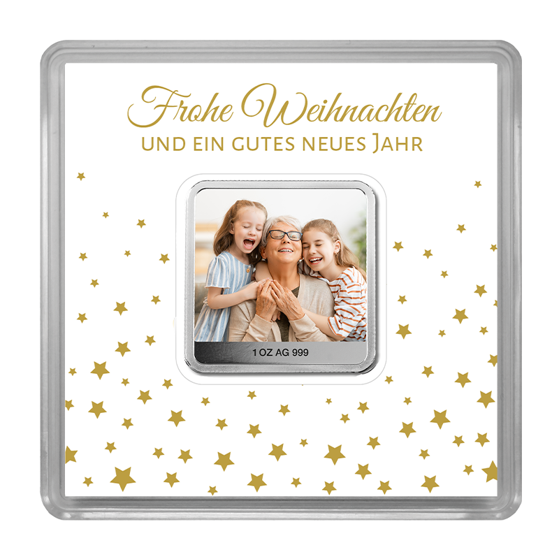 Beispiel Druckbarren Frohe Weihnachten