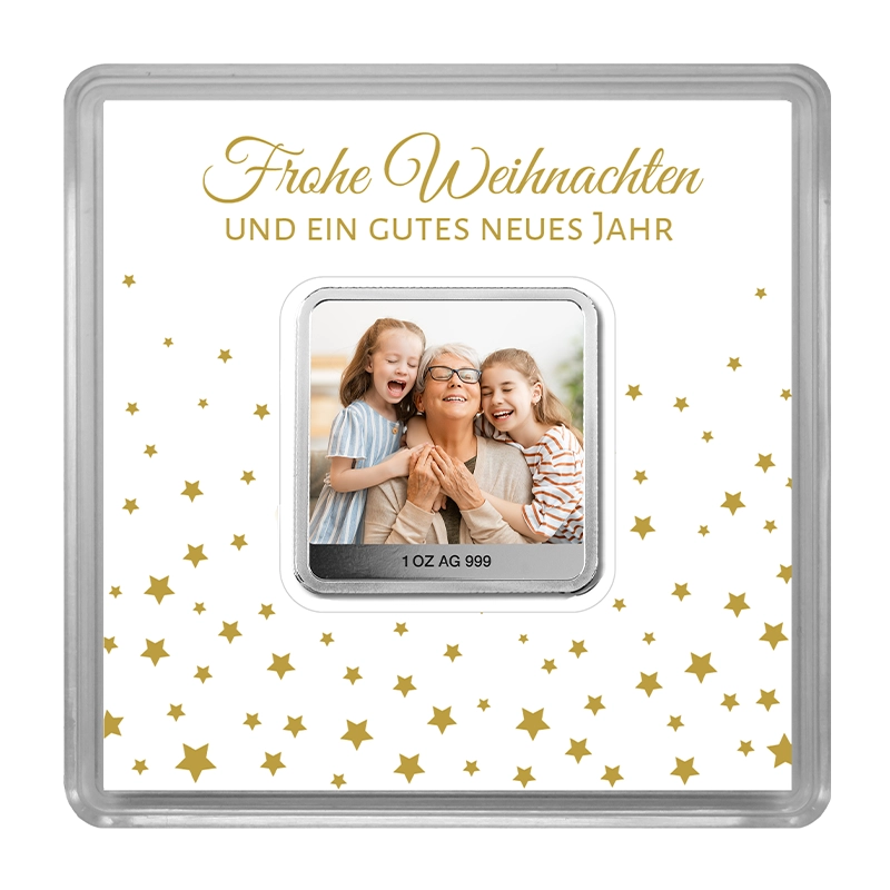 Beispiel Druckbarren Frohe Weihnachten