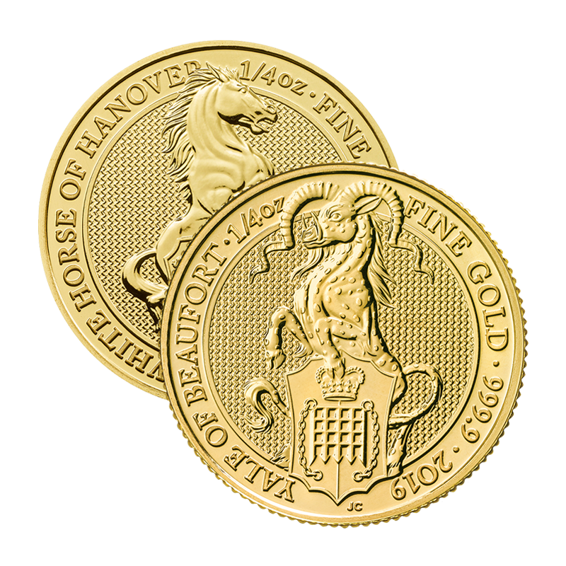 The Queens Beasts "alle motifs" - United Kingdom 1/4 oz goldcoin