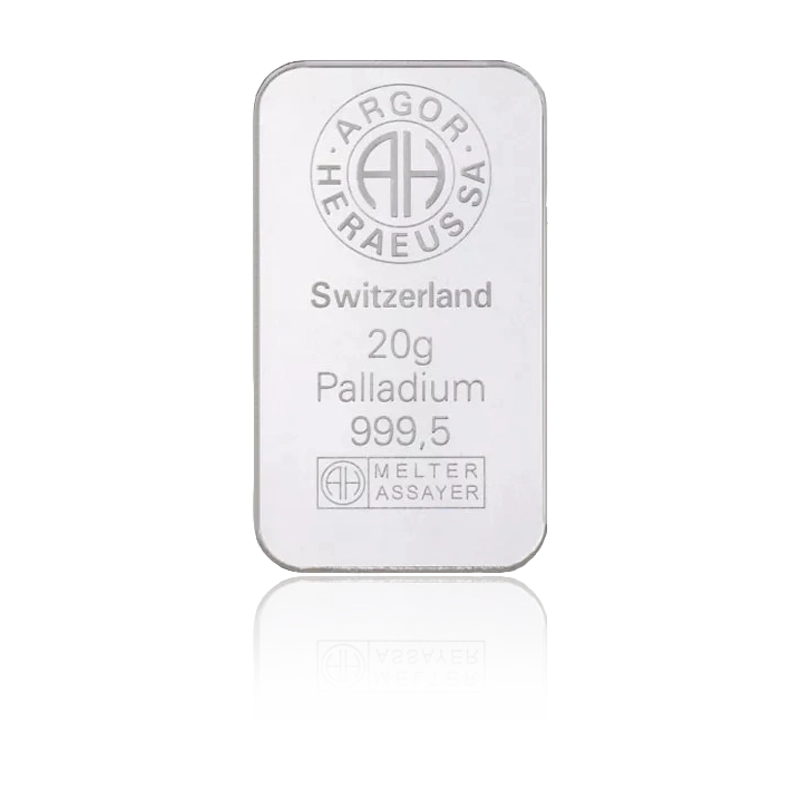 Palladiumbarren - 20 g .9995 - verschiedene Hersteller
