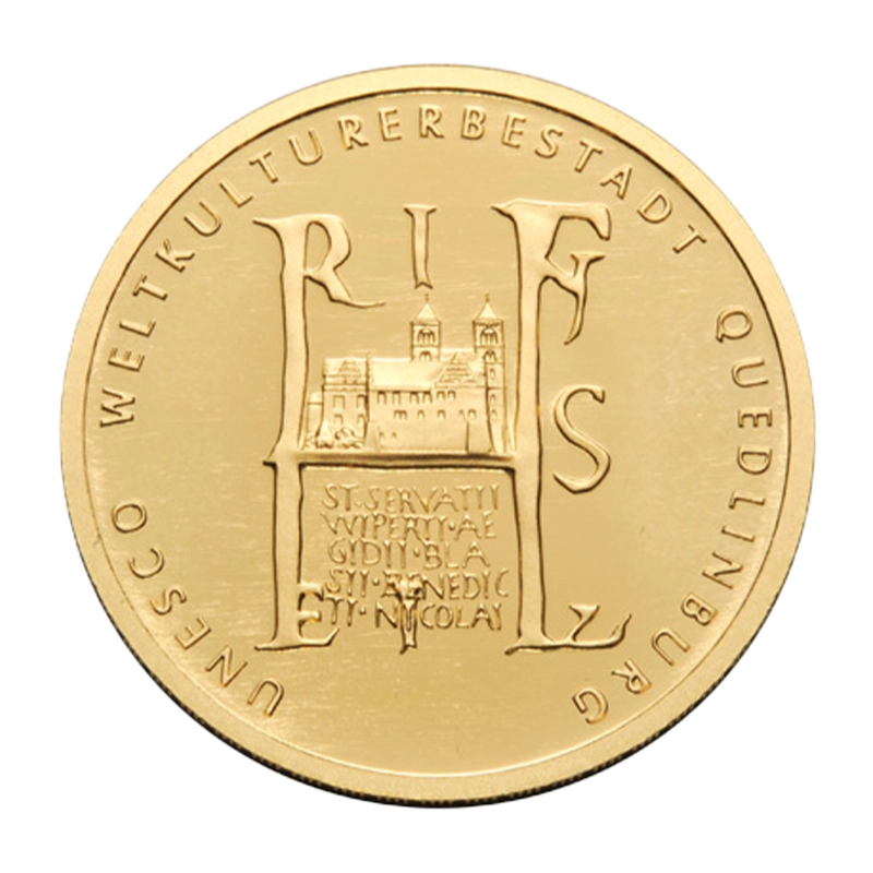 "Quedlinburg" 2003 - Deutschland 100 Euro 1/2 oz Goldmünze