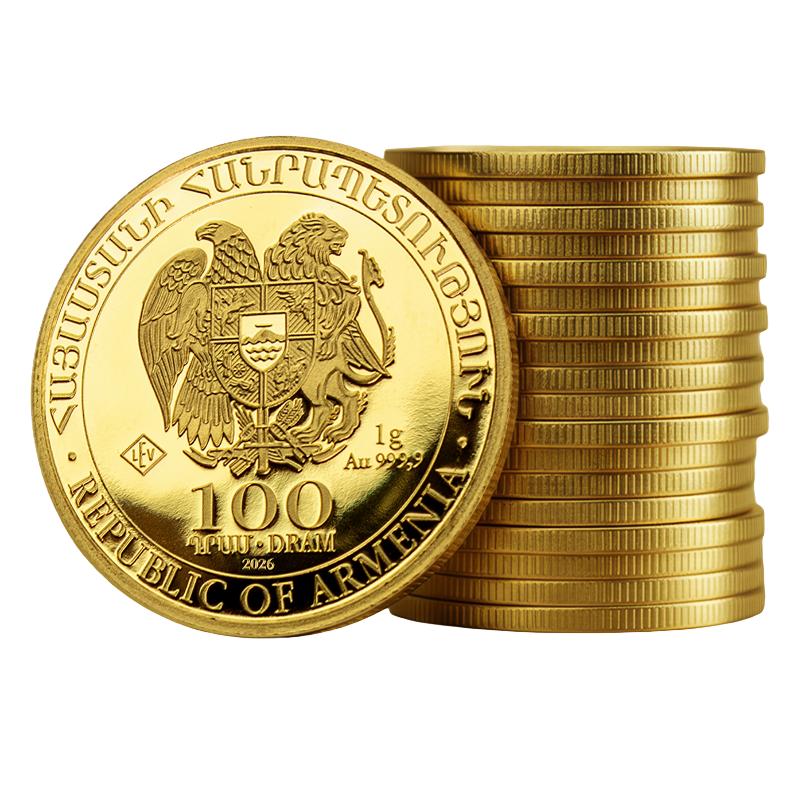 Noahs Ark 2026 - Armenia 1 g gold coin 100 Dram