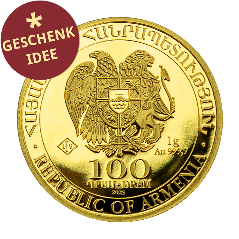 Noahs Ark 2025 Armenia 1 g gold coin 100 Dram 1210157