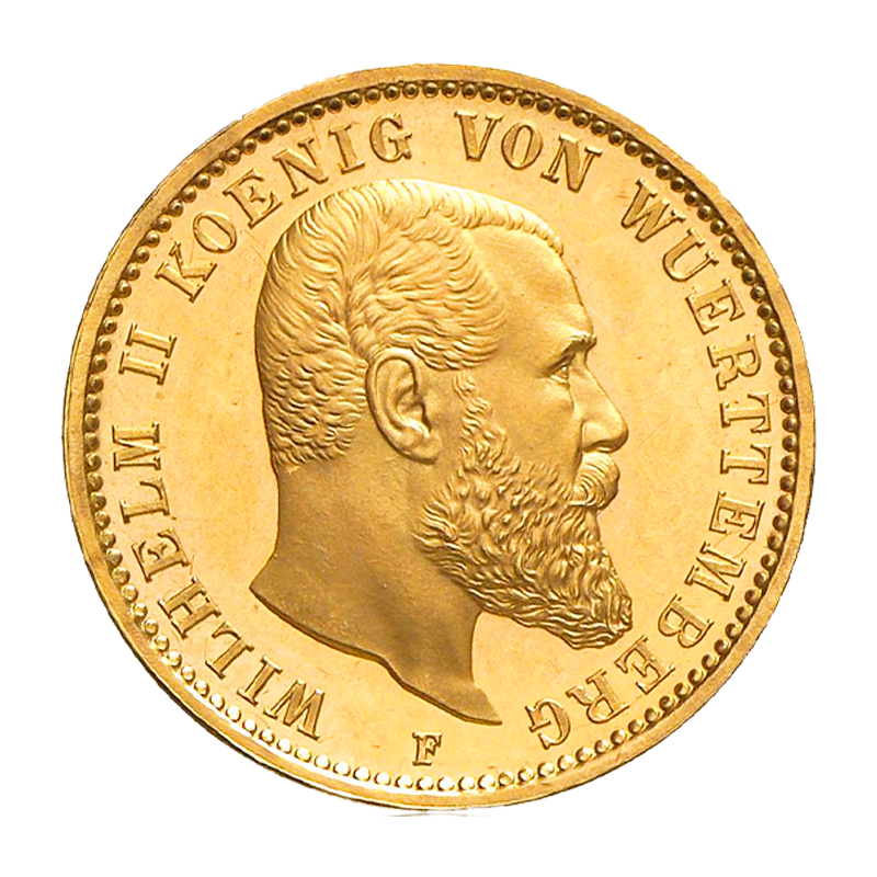 Württemberg (Wilhelm II.) 20 Mark Goldmünze Württemberg (Wilhelm II.) 20 Mark Goldmünze